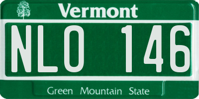 VT license plate NLO146