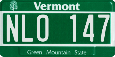 VT license plate NLO147