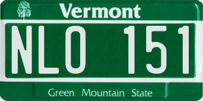 VT license plate NLO151