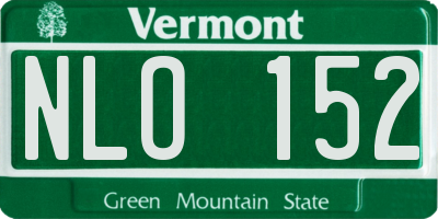 VT license plate NLO152
