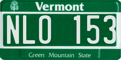VT license plate NLO153