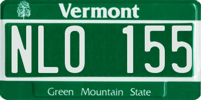 VT license plate NLO155