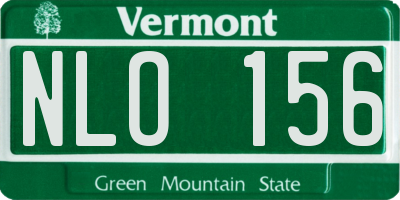 VT license plate NLO156