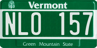 VT license plate NLO157