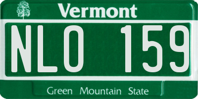 VT license plate NLO159