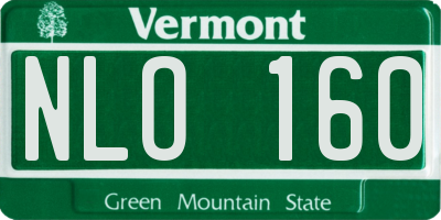 VT license plate NLO160