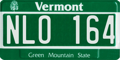 VT license plate NLO164
