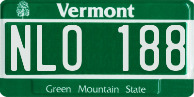 VT license plate NLO188