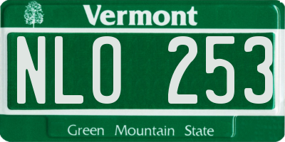 VT license plate NLO253