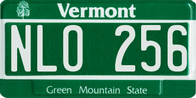 VT license plate NLO256