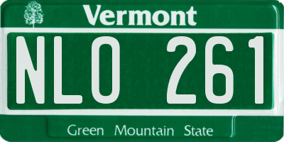 VT license plate NLO261