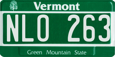 VT license plate NLO263