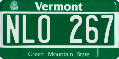 VT license plate NLO267