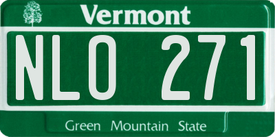 VT license plate NLO271
