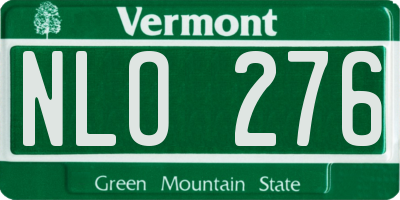 VT license plate NLO276