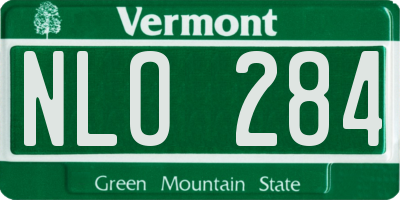 VT license plate NLO284