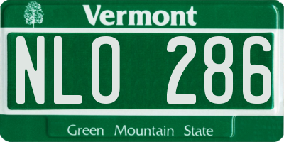 VT license plate NLO286