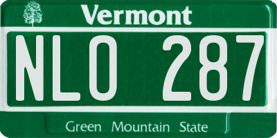 VT license plate NLO287