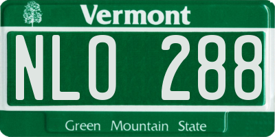 VT license plate NLO288