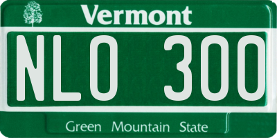 VT license plate NLO300