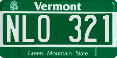 VT license plate NLO321