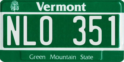 VT license plate NLO351