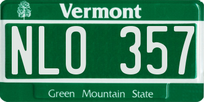VT license plate NLO357