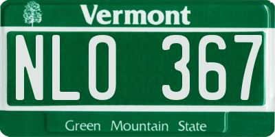 VT license plate NLO367