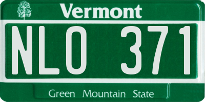 VT license plate NLO371