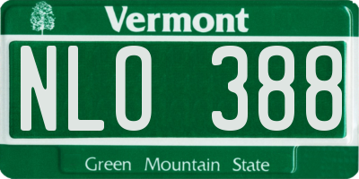 VT license plate NLO388
