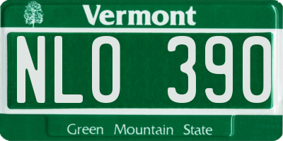 VT license plate NLO390