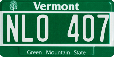 VT license plate NLO407