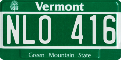 VT license plate NLO416