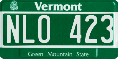 VT license plate NLO423