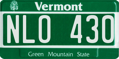 VT license plate NLO430