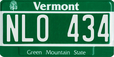 VT license plate NLO434
