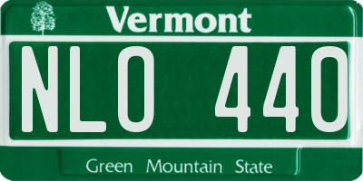 VT license plate NLO440