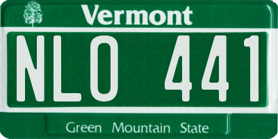 VT license plate NLO441