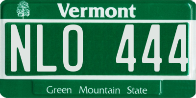 VT license plate NLO444