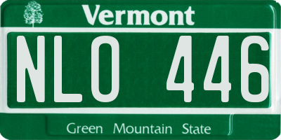 VT license plate NLO446