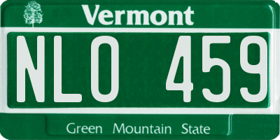 VT license plate NLO459