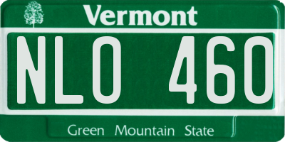 VT license plate NLO460
