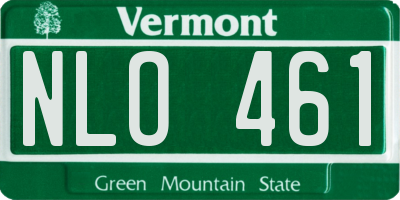 VT license plate NLO461
