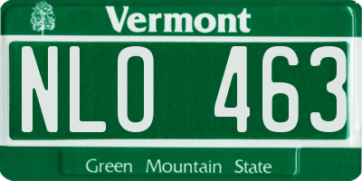 VT license plate NLO463
