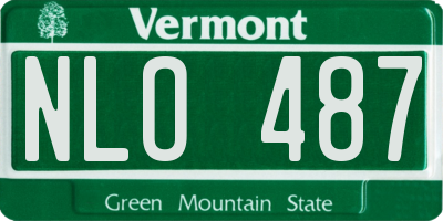 VT license plate NLO487