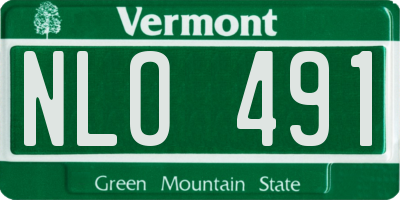 VT license plate NLO491