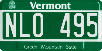 VT license plate NLO495