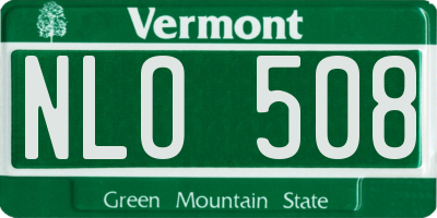 VT license plate NLO508