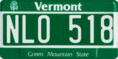 VT license plate NLO518