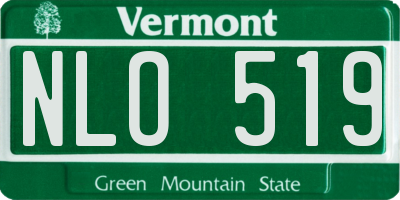 VT license plate NLO519